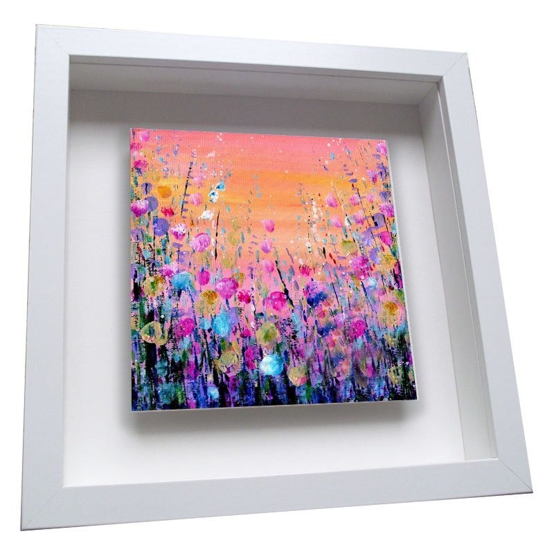 Flowers Orange - Framed Ceramic Tile