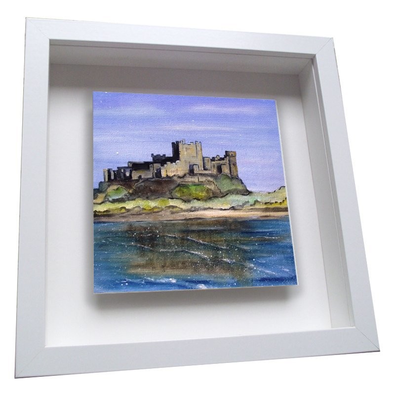 Bamburgh Castle - Framed Ceramic Tile
