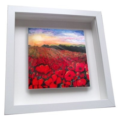 Poppies - Framed Ceramic Tile