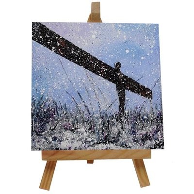 Angel of the North Ceramic tile with easel