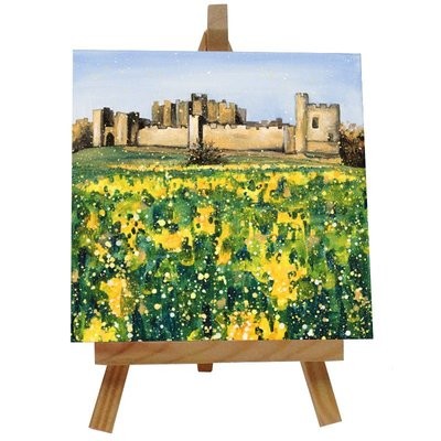 Alnwick Castle Ceramic tile with easel