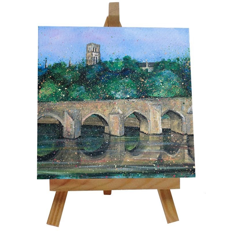Elvet Bridge Ceramic tile with easel
