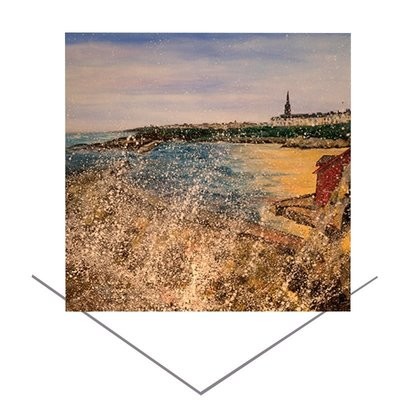 Emily Ward Cullercoats Harbour Greeting Card