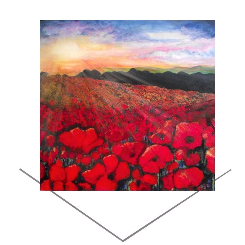 Emily Ward Poppies Greeting Card
