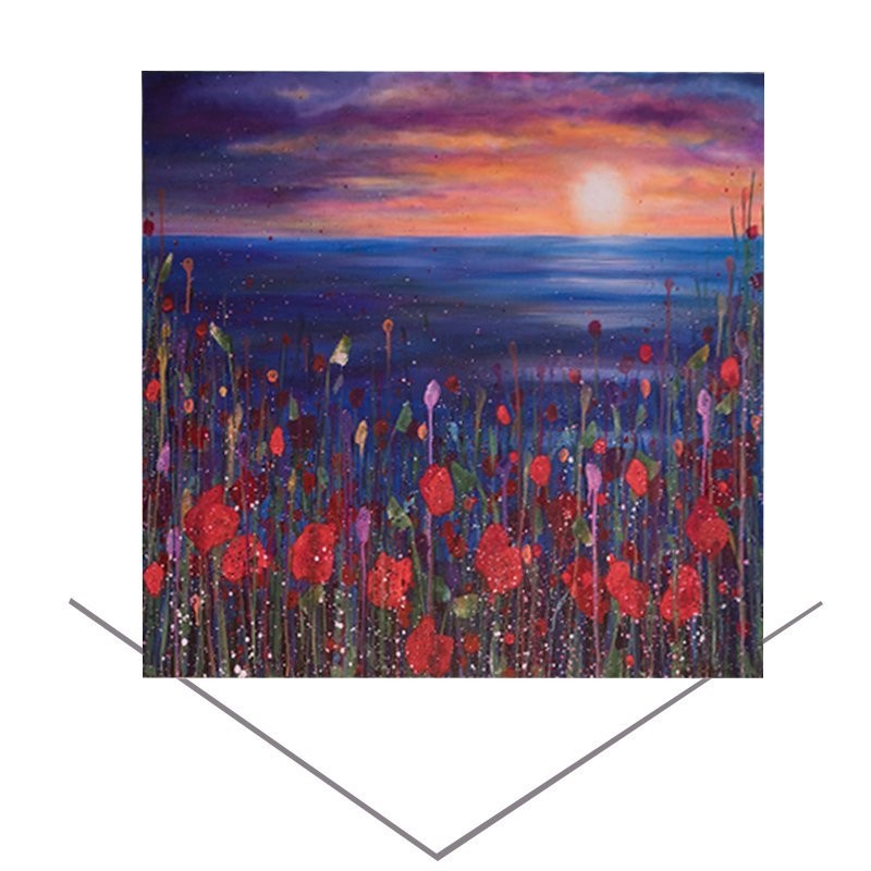 Emily Ward Poppies at Sunset Greeting Card