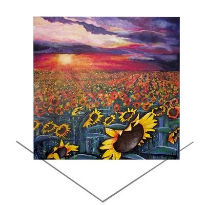 Emily Ward Sun on Sunflowers Greeting Card