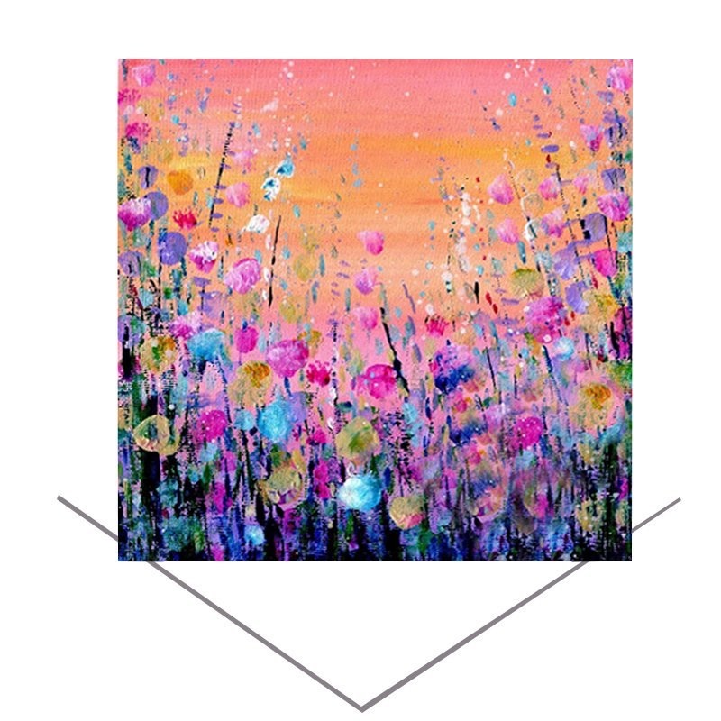 Emily Ward Flowers Orange Greeting Card