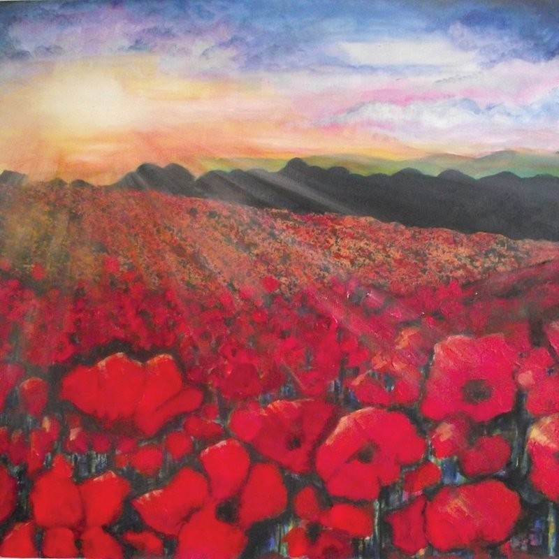 Emily Ward Poppies Canvas Print