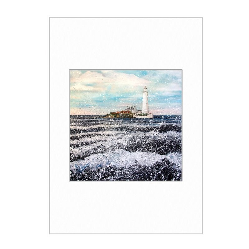 St Marys Whitley Bay Mini Print A4