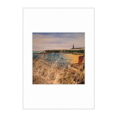 Cullercoats Harbour Mini Print A4