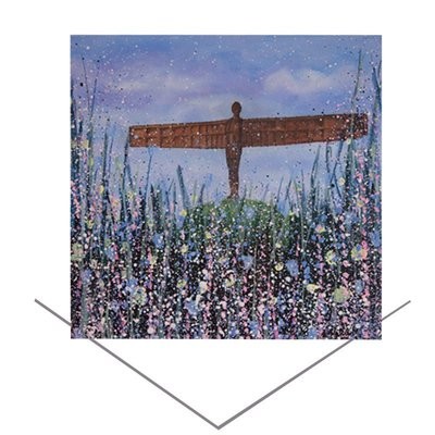 Emily Ward Angel of the North (Flowers) Greeting Card