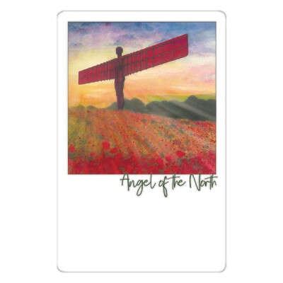 Angel of the North Poppies Magnet