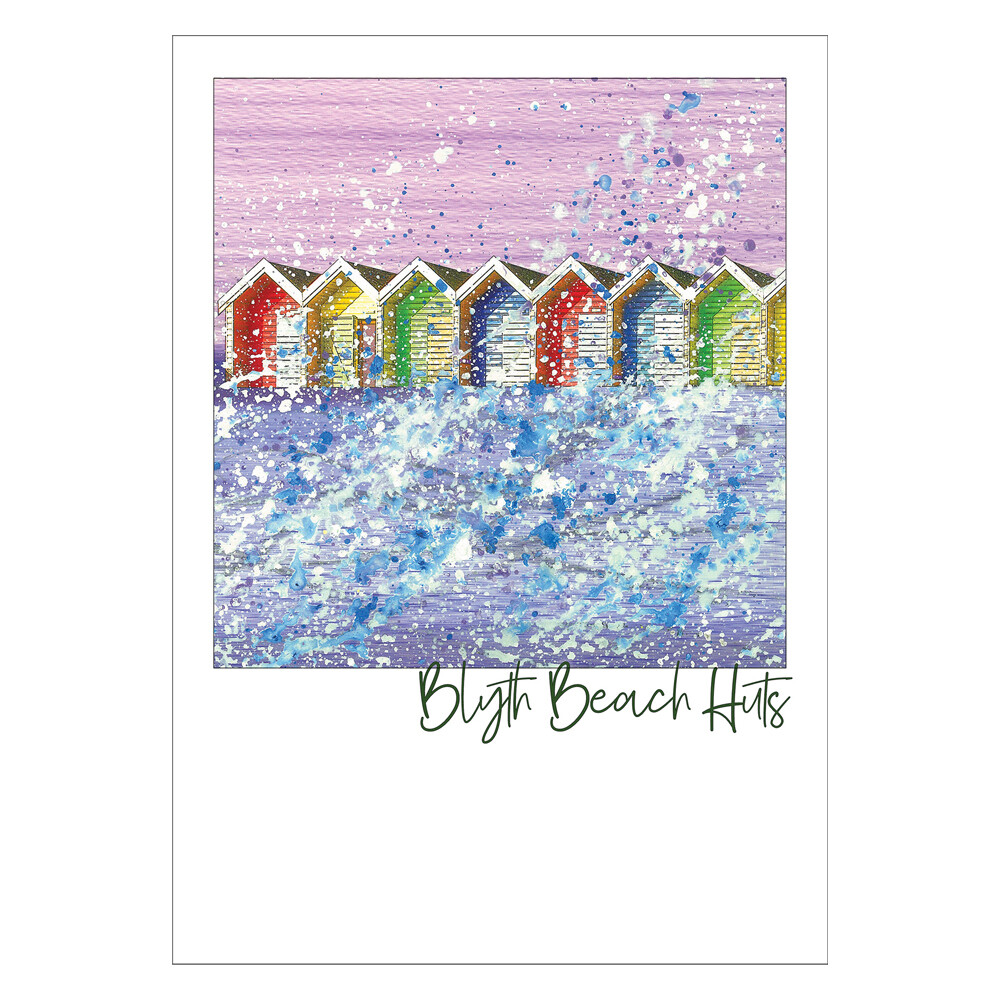 Beach Huts Postcard