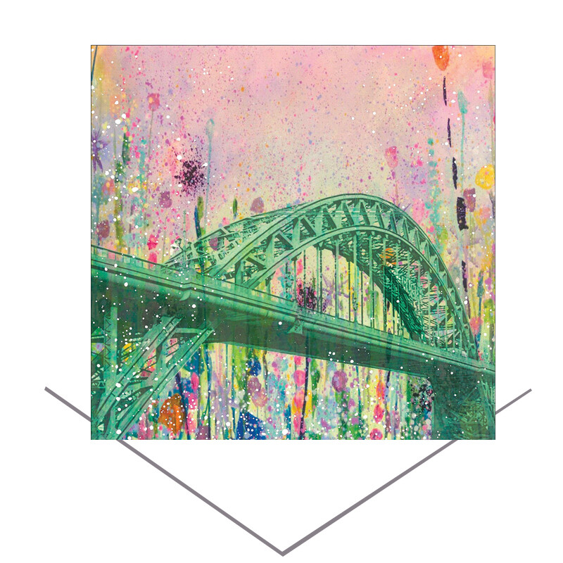 Emily Ward Tyne Bridge (Flowers)  Greeting Card