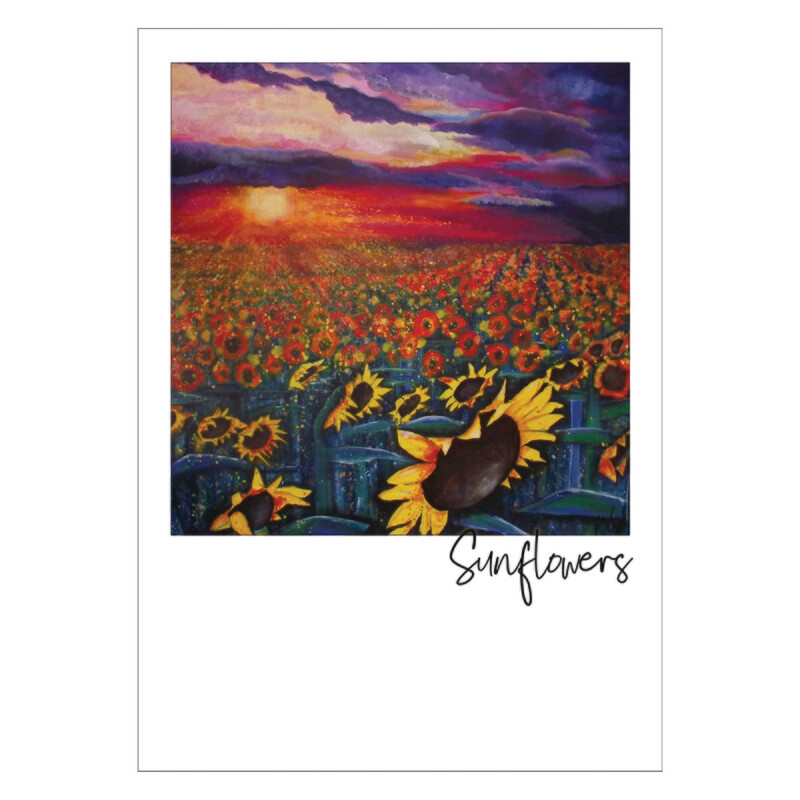 Sun on Sunflowers Postcard