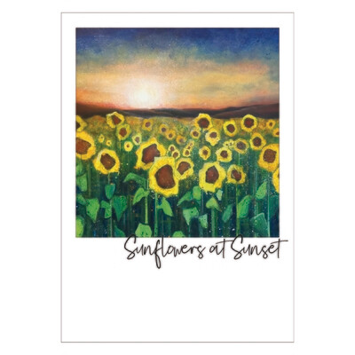 Sunflowers at Sunset Post Card