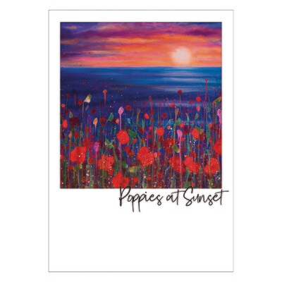Poppies at Sunset Post Card