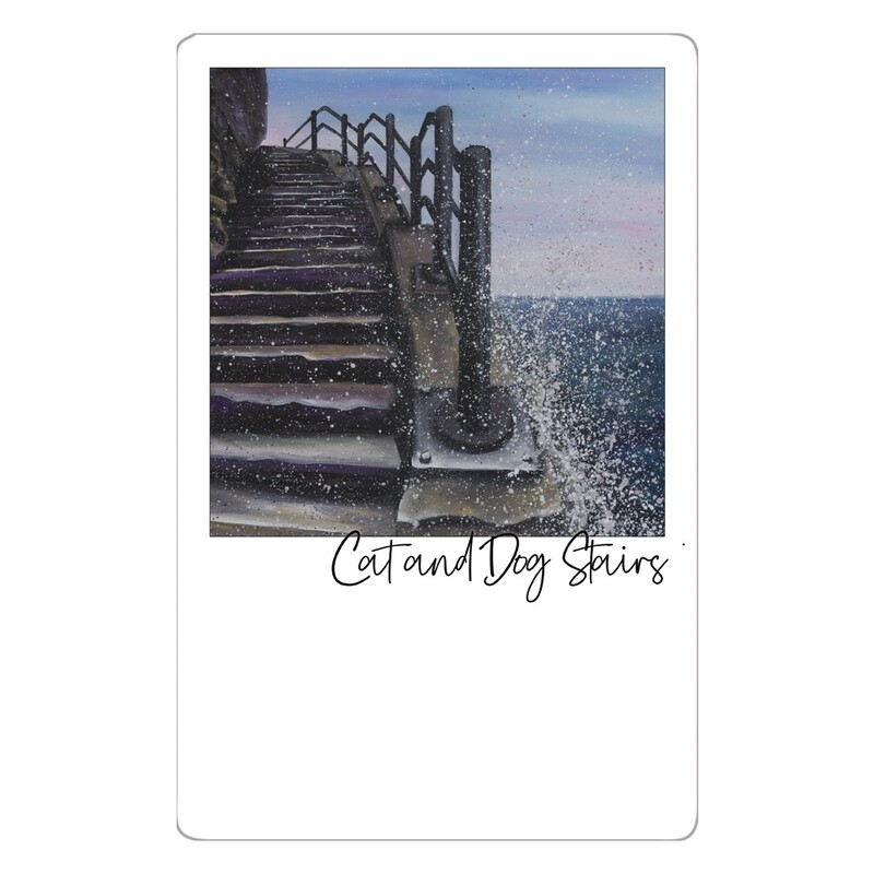 Cat and Dog Stairs  Magnet