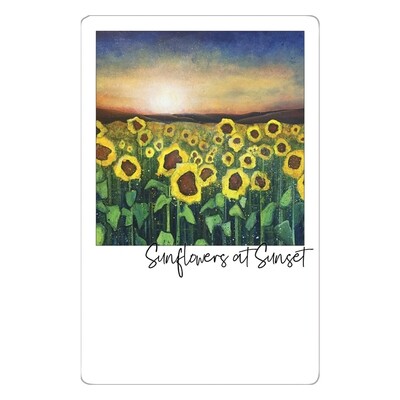 Sunflowers at Sunset Magnet