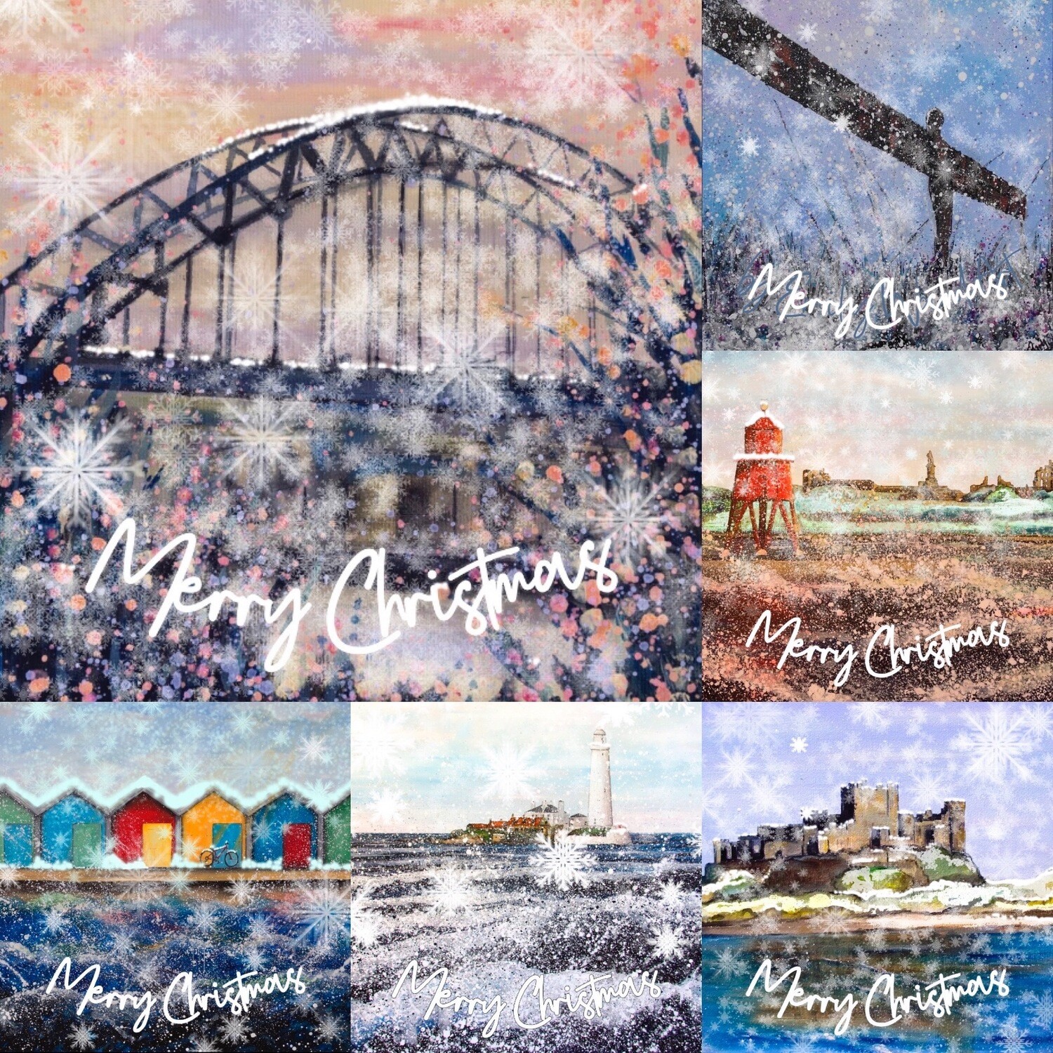 Pack of 6 North East Christmas Cards