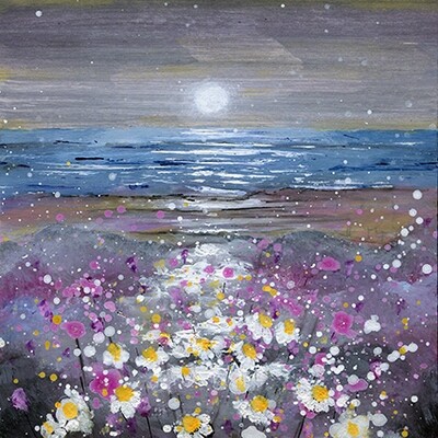 Emily Ward Moonlight on the Daisies Canvas Print