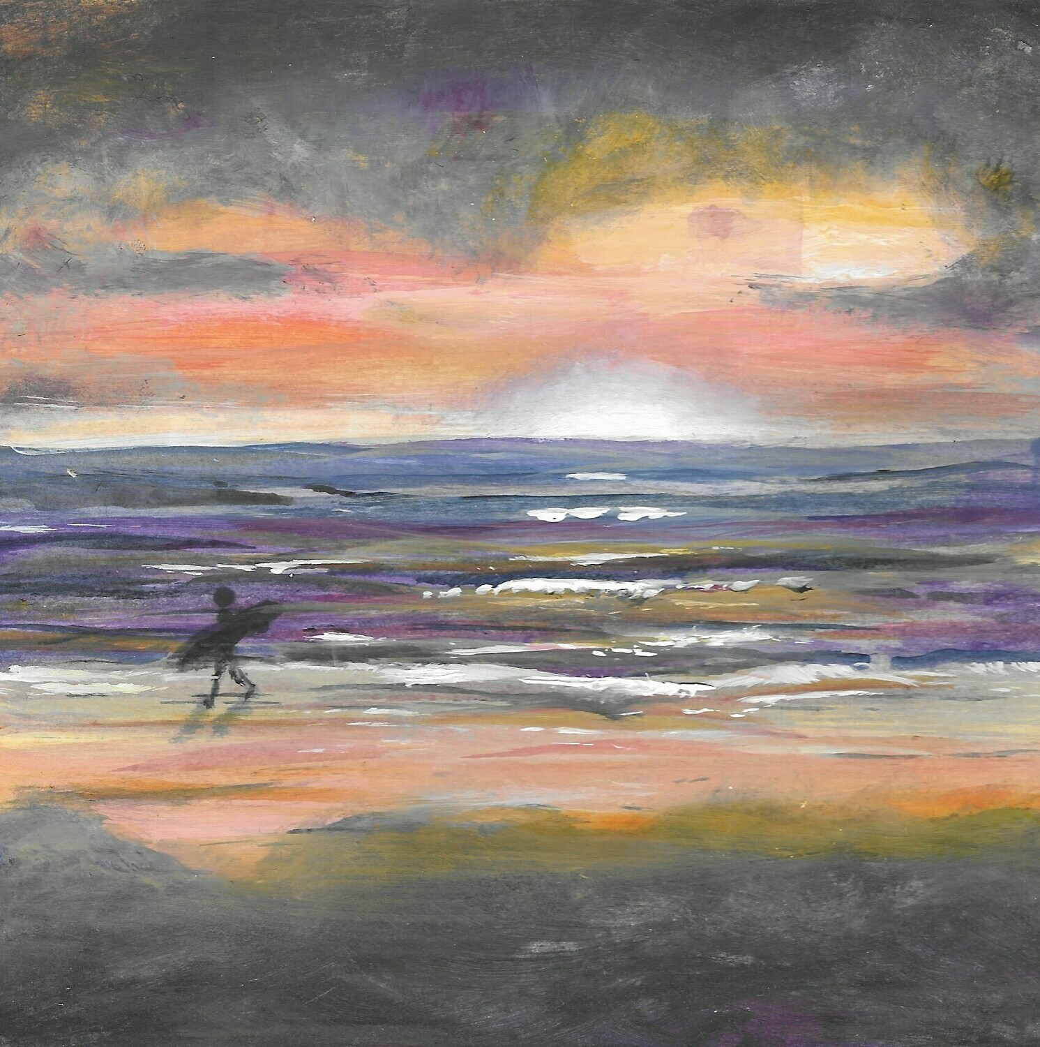 Sunrise Surfer Original Painting