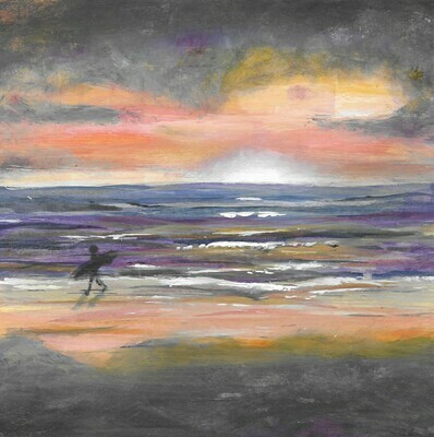 Sunrise Surfer Original Painting