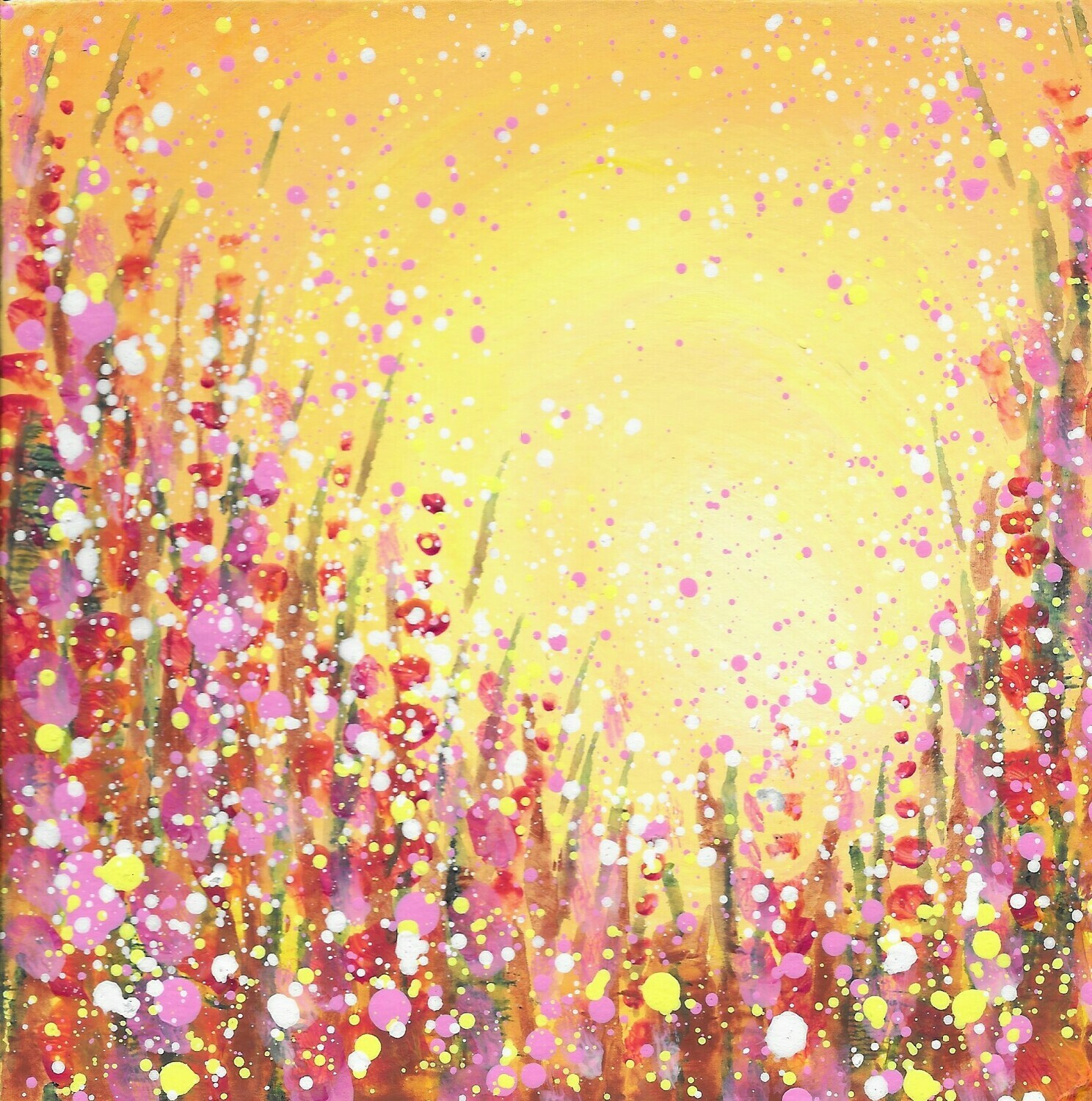 Flowers at Sunset Original Painting