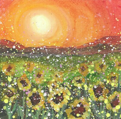 Sunny Sunflowers Original Painting