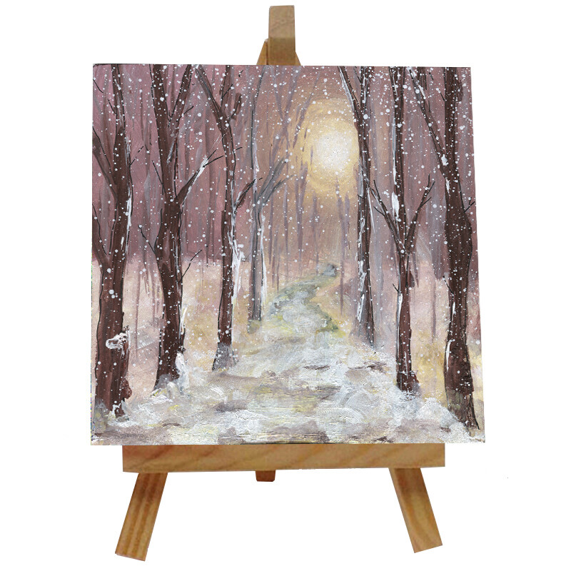 Winter Wonderland Ceramic tile with easel