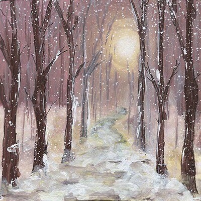 Emily Ward Winter Woodland Canvas Print