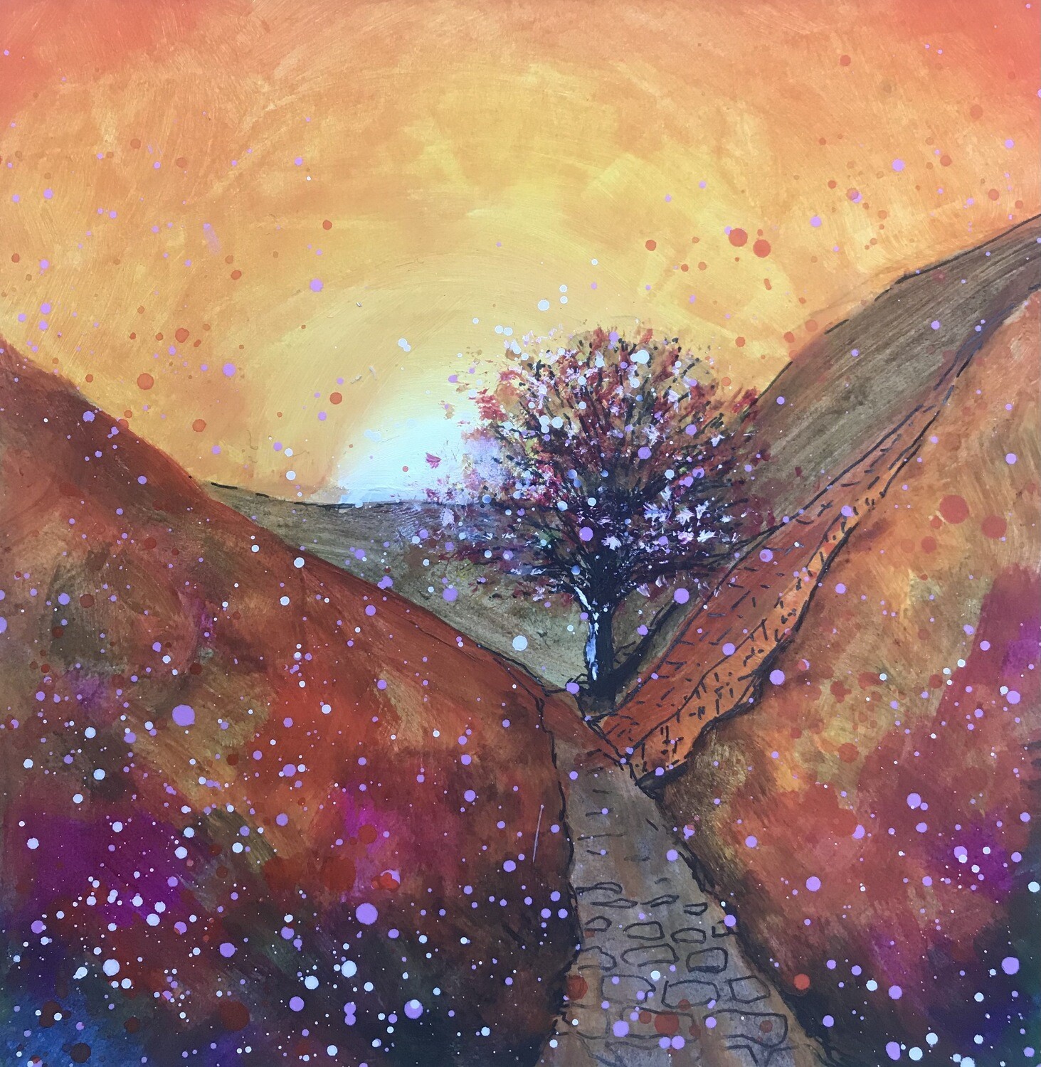 Sycamore Gap in the Autumn Original Painting