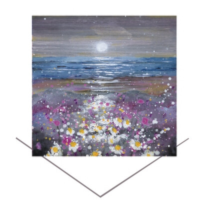 Moonlight on the Daisies Greeting Card