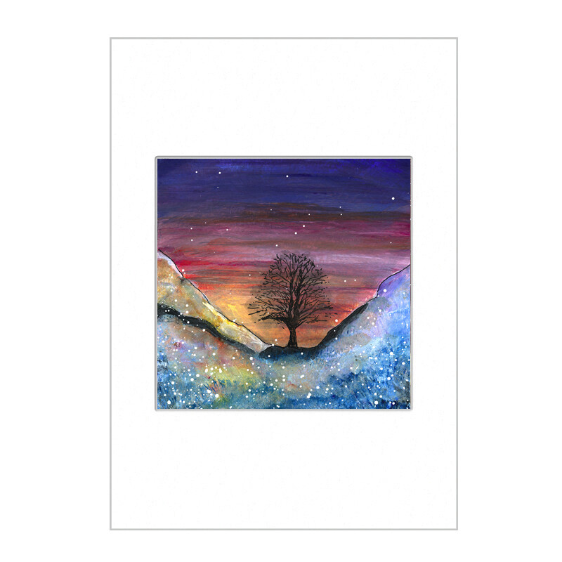 Sycamore Gap  Mini Print A4