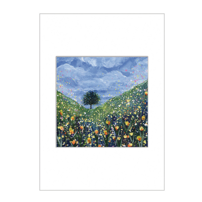 Sycamore Gap  Spring  Mini Print A4