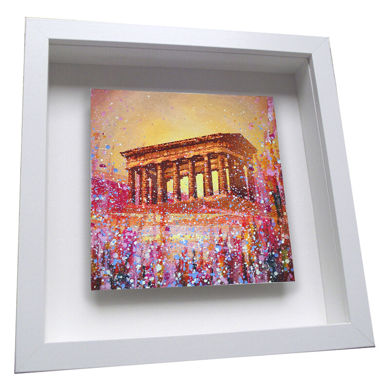 Penshaw Monument at Sunset - Framed Ceramic Tile