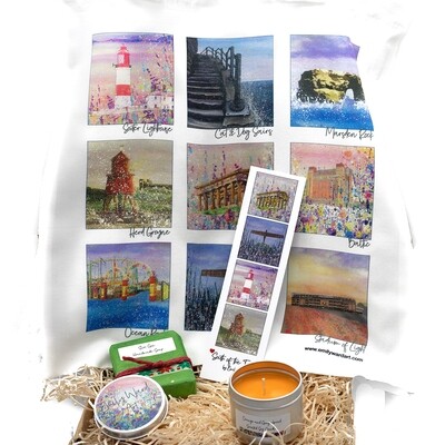 South of the Tyne in a Gift box - includes Bag, Bookmark, Soap and Candle