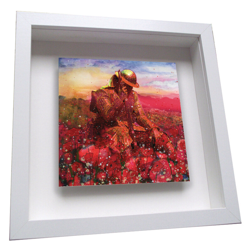 tommy-statue-seaham-framed-tile-white-frame