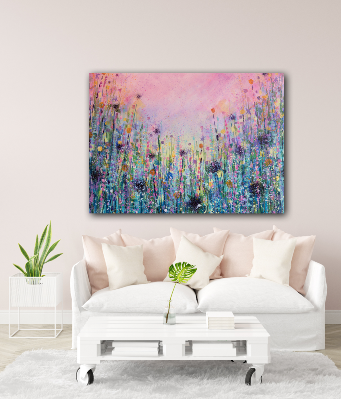Flowers Meadow Rectangular Canvas Print