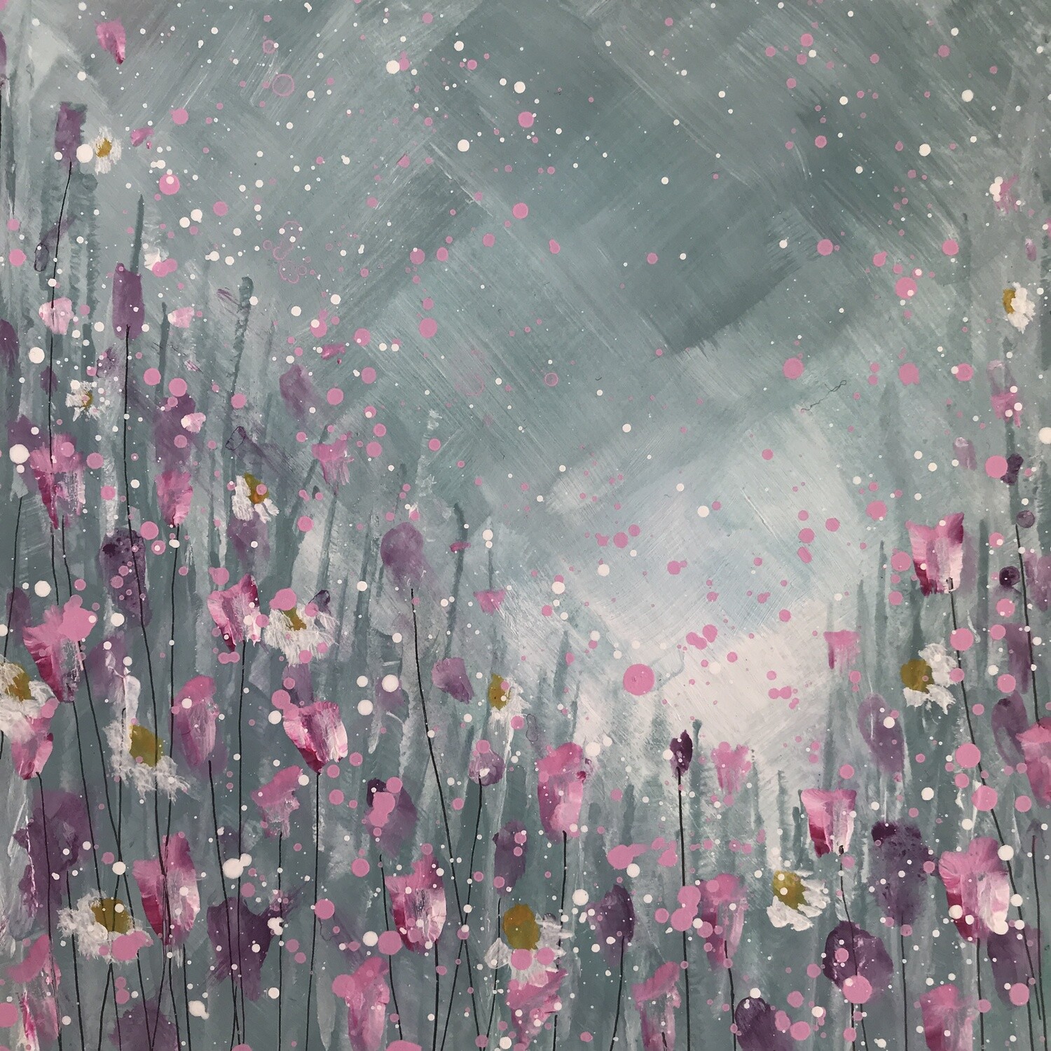 Daisies in the Mist Original Painting