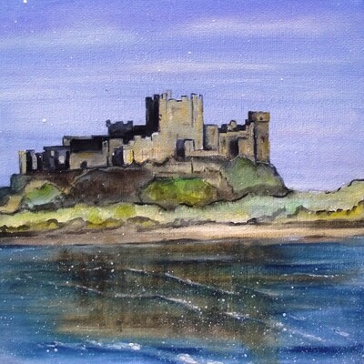 Emily Ward Bamburgh Castle Canvas Print