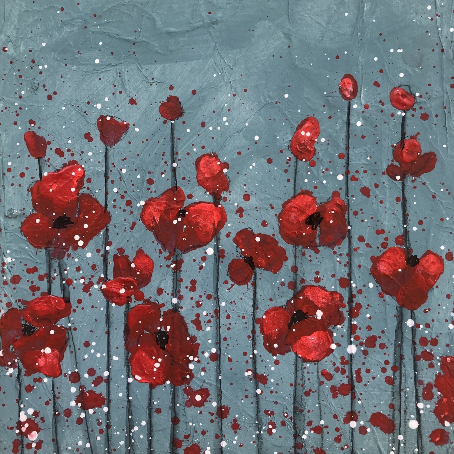 Poppies with the Fairies Original Painting