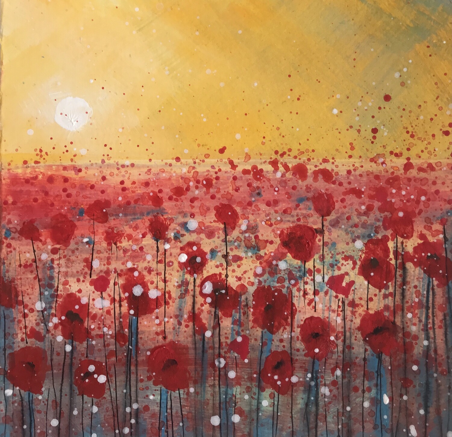 Poppies at Sunrise Original Painting