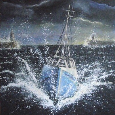 Emily Ward Boat on the Tyne Canvas Print