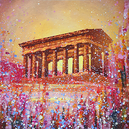 Emily Ward Penshaw Monument at Sunset Canvas Print