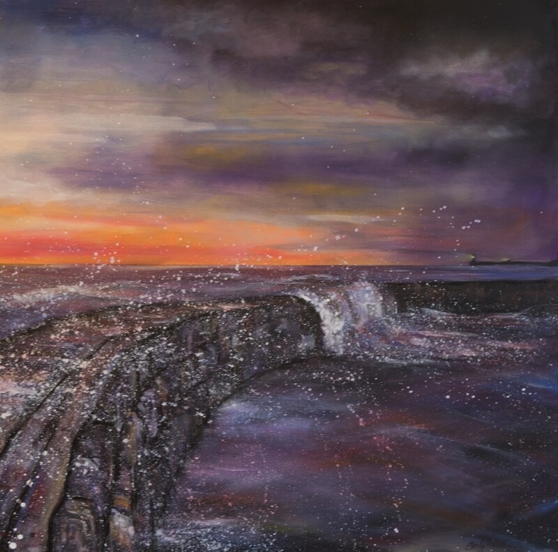 Emily Ward Cullercoats the Wave Canvas Print