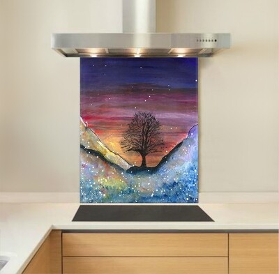 Art - Glass Kitchen Splashback - Sycamore Gap