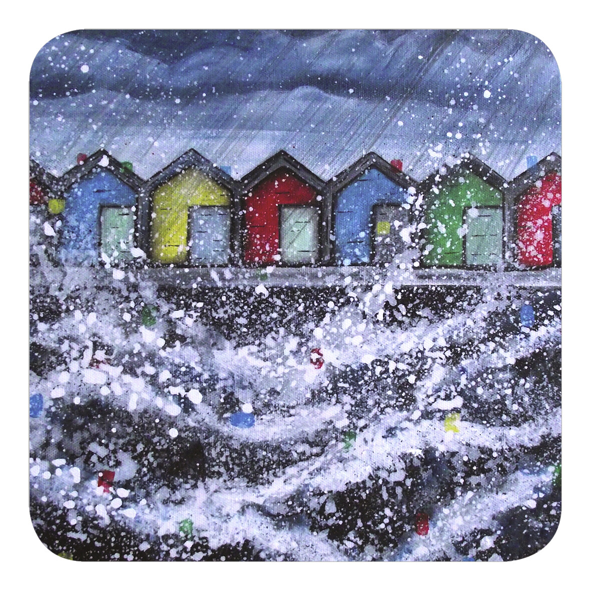 Blyth Beach Huts Coaster