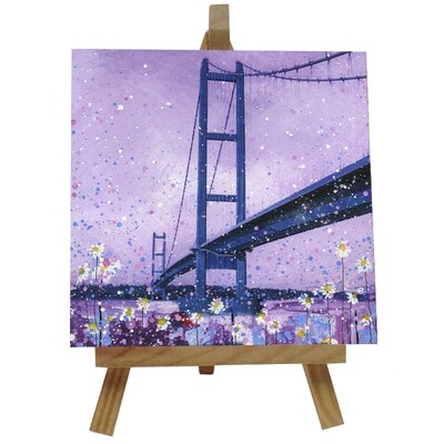 Humber Bridge Ceramic tile with easel