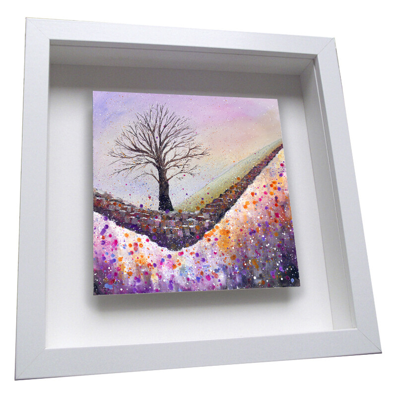 Sycamore Gap Snow - Framed Ceramic Tile